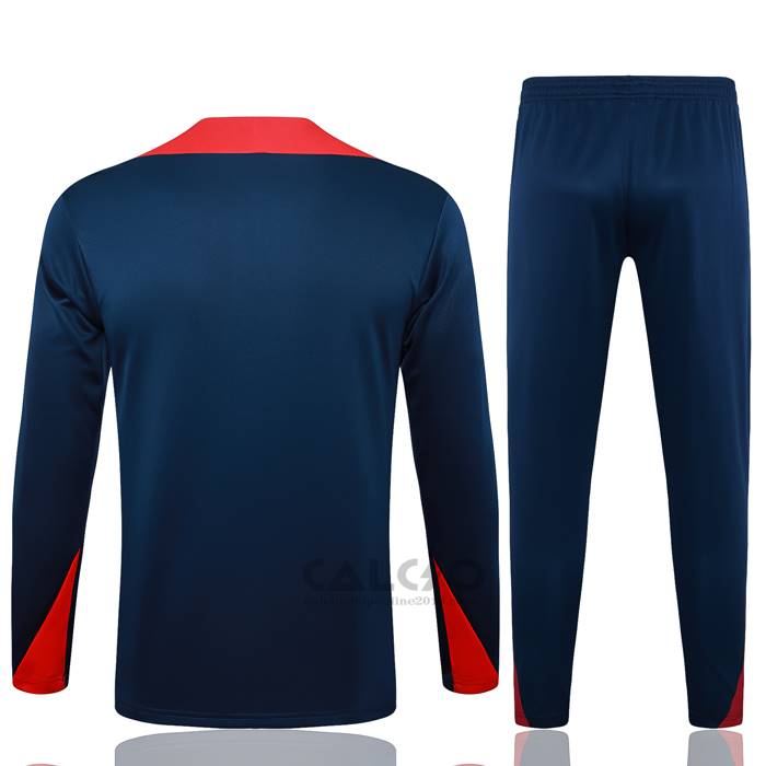 Tuta da Track di Felpa FC Barcellona 2024-2025 Blu e Rosso